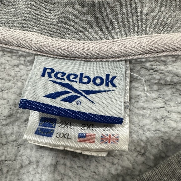 Vintage Reebok Sweatshirt TShirt Mens 2XL Gray Crewneck Pullover Logo Mexico - Picture 5 of 10